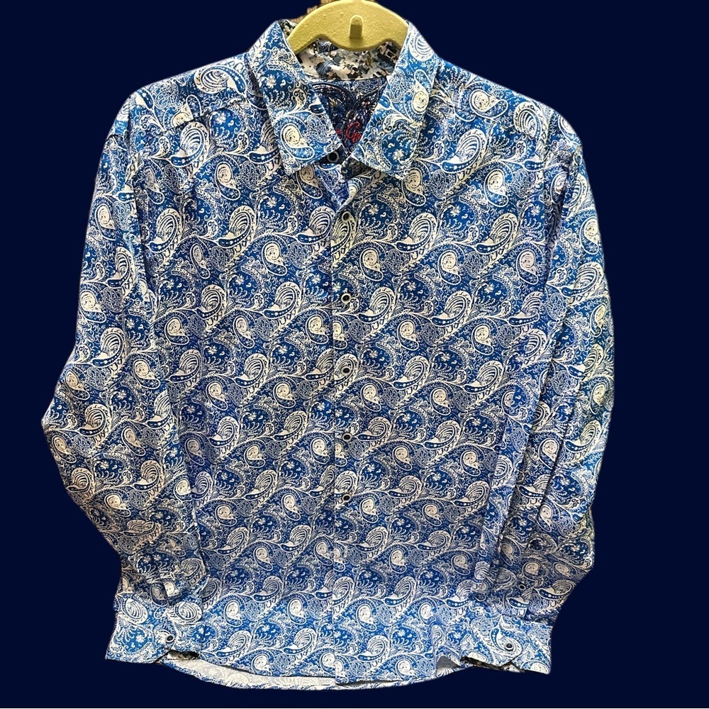 Robert Graham Blue Paisley Men's Shirt size M